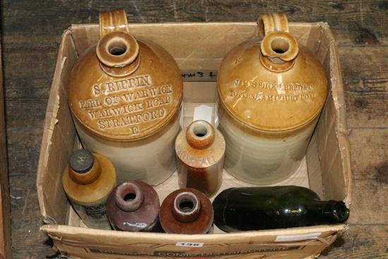 Stoneware bottles stamped London